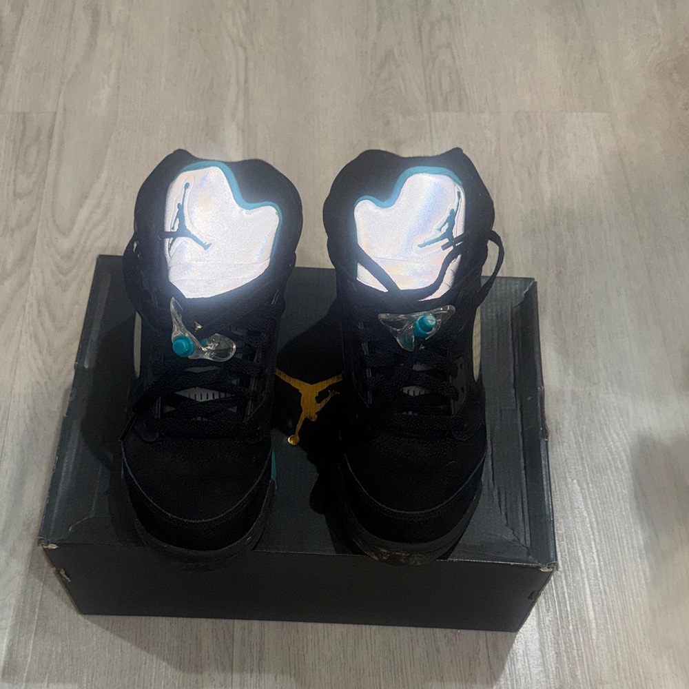 Jordan Kids Black and Blue Sneakers